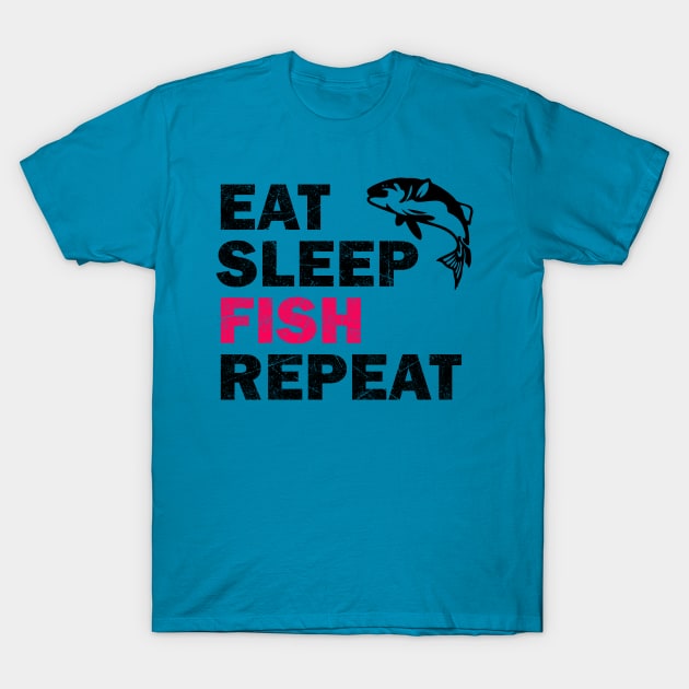 Eat Sleep Fish Repeat - Fish Lovers Gift T-Shirt by stokedstore